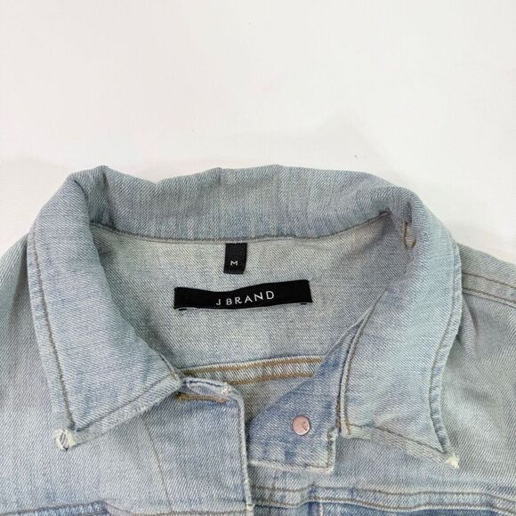 J Brand Atomic Lightwash Fitted Jean Jacket Womens Medium Denim Button Up - Picture 3 of 9